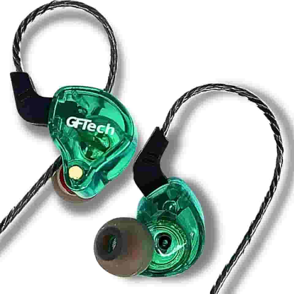 Fone In Ear Monitor de Áudio Retorno de Palco com Isolamento Acústico Alta Definição - GFTech (Verde)