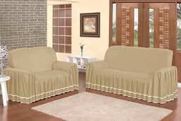 Capa Para Sofá Dália 2 E 3 Lugares Para Sala Otima Oferta (Avelã)