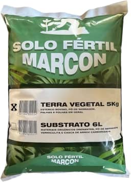 Terra Vegetal 5kg Orgânica Para Plantas Jardins Horta E Vasos