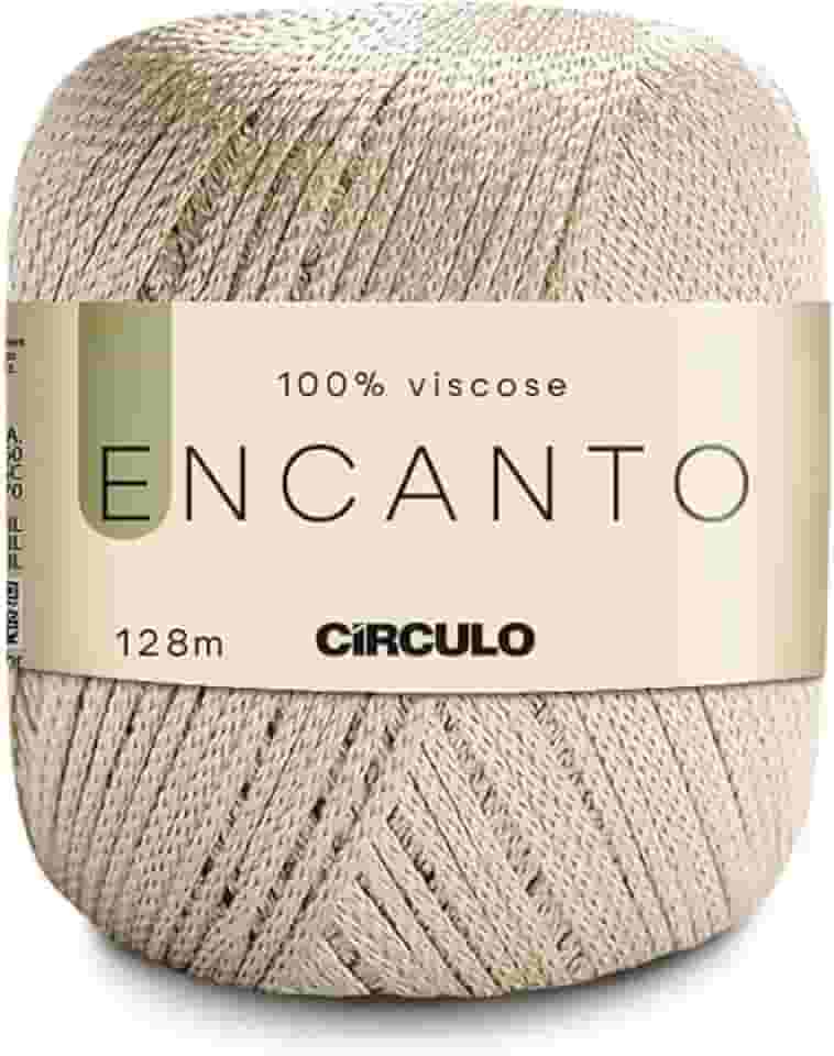 Fio Encanto CIRCULO 100% viscose - luxo e brilho - fio penteado leve - 140 metros, 100 g - Cor 7650 - Amêndoa