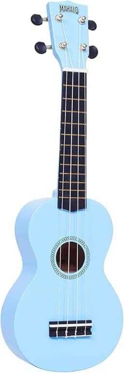 Mahalo Ukuleles MR1LBU Ukuleles Rainbow Series Soprano Ukulele, azul claro