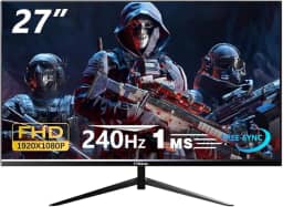 Monitor Gamer 27" FHD, 240Hz, 1ms, IPS, 1920X1080P, HDMI, Display Port, USB, compatível com G-sync, Freesync Premium Pro, Montagem VESA
