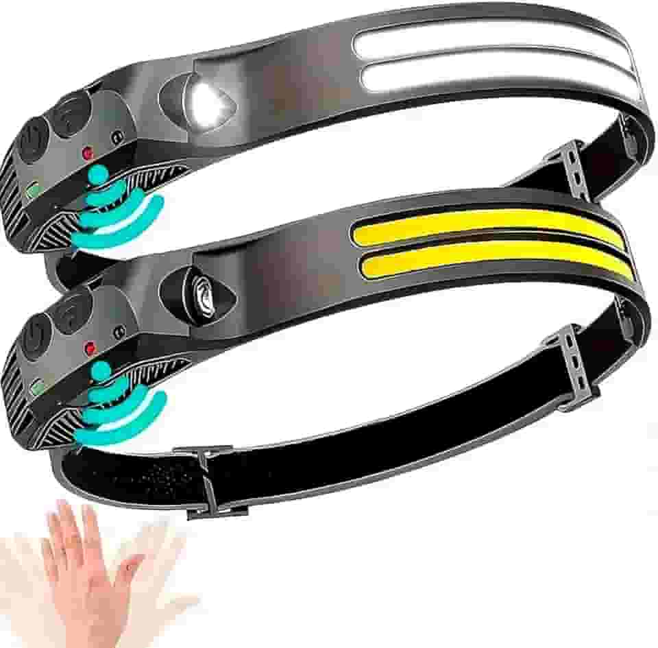 Lanterna de Cabeça LED Recarregável, 350 Lúmens, para Atividades Noturnas Lanterna de Cabeça LED Recarregável para Camping trilhas pesca