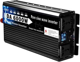 Inversor de onda senoidal pura de 6000 watts, conversor de 12V-72V CC para 110V/230V CA, para fornecimento de energia solar de emergência em trailers e motorhomes