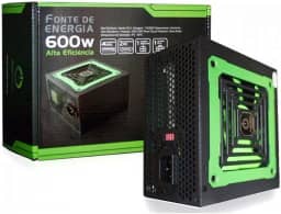 Fonte 600W ONE POWER - 70% Eficiência - MP600W3-I, Preto, ATX