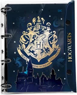 DAC - Caderno Argolado Universitario em PVC Cristal com 192 folhas Harry Potter - Fechamento em Botão