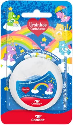 Fio Dental com Cera Menta Ursinhos Carinhosos Condor 50m