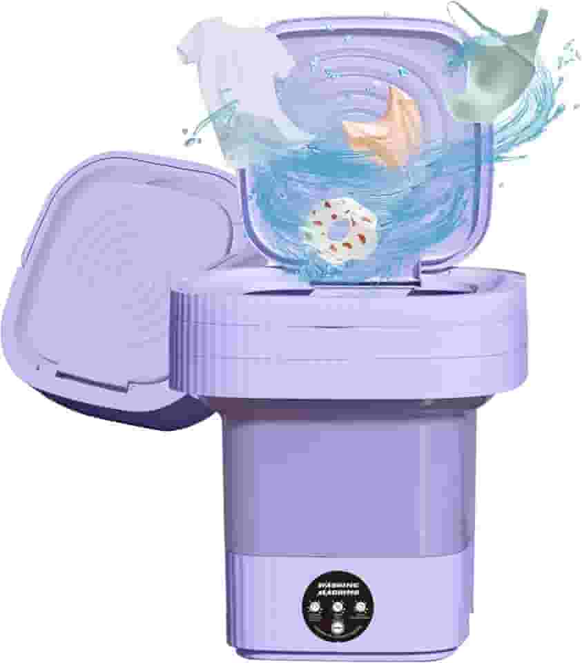 Máquina de lavar portátil, mini lavadora dobrável de 10L com 3 modos Limpeza profunda de roupas íntimas, roupas de bebê, máquina de lavar dobrável para apartamentos