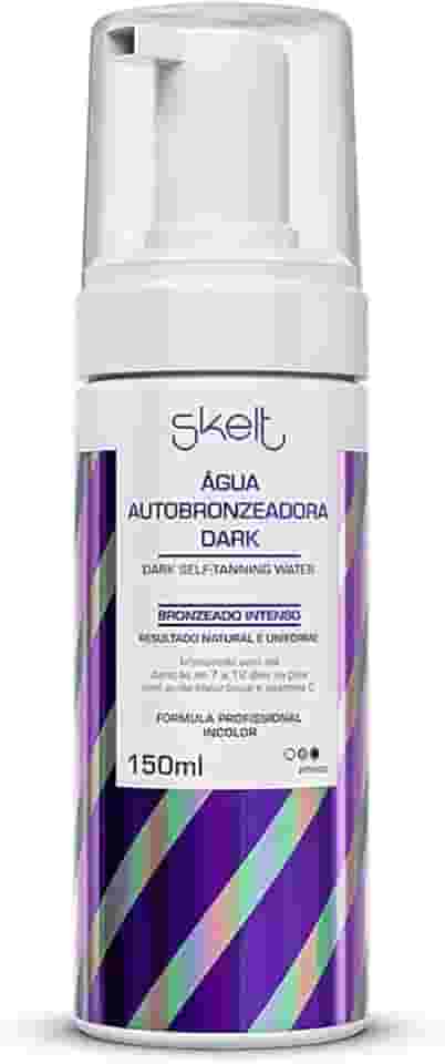 Skelt Água Autobronzeadora Dark 150ml | Bronzeado Duas Vezes Mais Intenso, Textura em Mousse, Duração de 7 a 12 Dias, Vitamina C, Ácido Hialurônico | Todos os Tipos de Pele