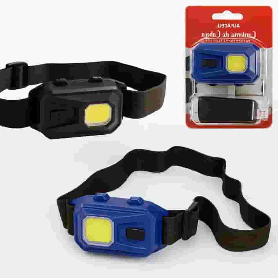 Lanterna de Cabeça LED a Pilha – Luz Branca – Ajustável e Leve – Ideal para Pesca, Camping, Trilhas, Corridas e Atividades Noturnas – Iluminação Potente e Portátil