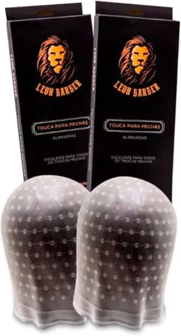 Kit 2 Toucas M Silicone Reflexo Alinhado Luzes Leon Barber