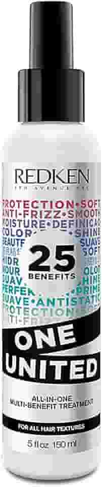 Redken One United, Leave-in Multibenefícios, Fórmula Livre de Sulfatos e Parabenos, Tratamento com Proteção Térmica até 230°C para Todos os Tipos de Cabelos
