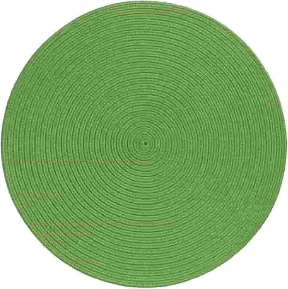 Kit 6 Jogos Americanos Redondos Decorativos | Cores Variadas | Elegância e Proteção para Mesa de Jantar (Verde, 6 peças)