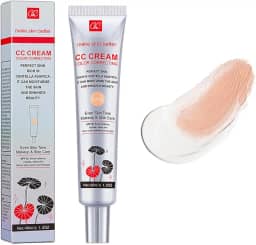 wwaiwenl Creme Cc Corretor De Cor Com Fps 25, Base Leve Cobertura, Poros Invisíveis, Rico Em Centella Asiática, Sérum Hidratante, Refina A Textura Da Pele, Evita Danos Causados Pelo Sol (Claro, Clar