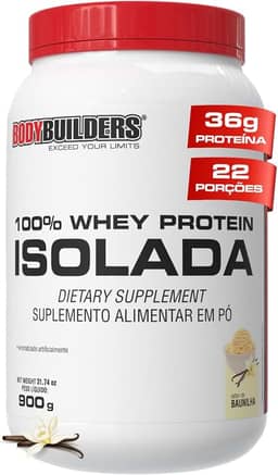 Whey Protein 100% Isolada Baunilha 900g - Bodybuilders
