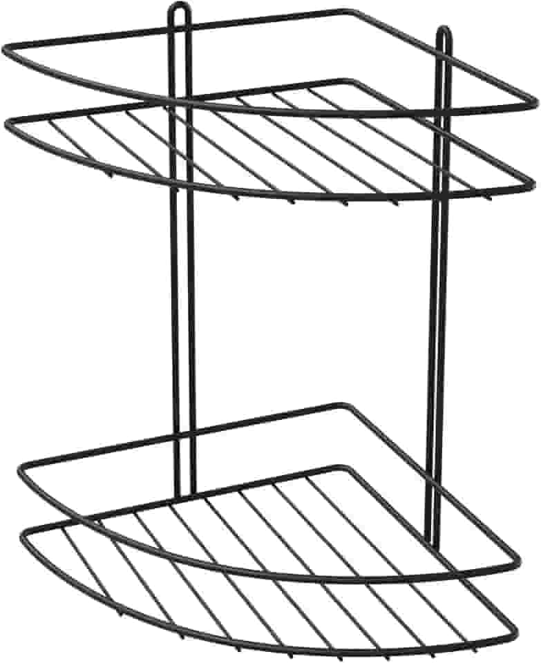 Porta Shampoo Duplo de Canto, Preto, Stolf