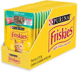 Pack Nestlé Purina Friskies Ração Úmida Para Gatos Adultos Atum Ao Molho - Com 15 Sachês 85g