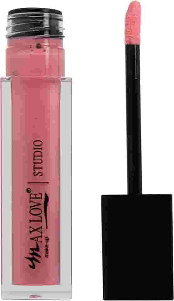 Gloss Labial Lip Volumoso Max Love Cor 12 - Nude com Glitter - Aumento dos Lábios