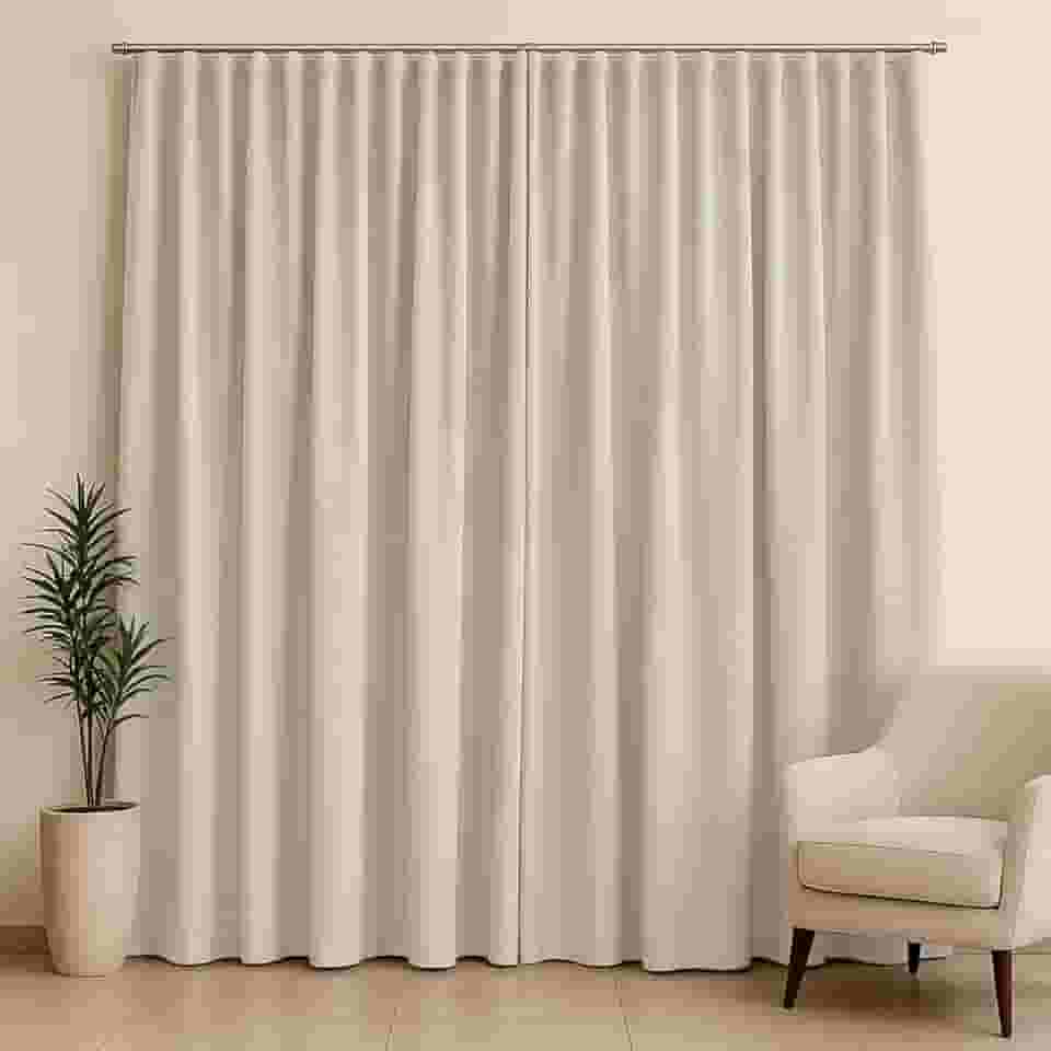 Cortina Basic Blackout Tecido Corta Luz 3,00x2,50m para Trilho Suiço 2m (Branco)