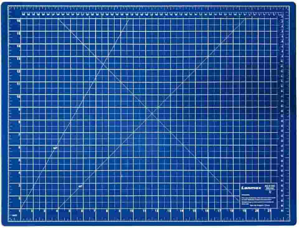 Base Para Corte De Mesa A2 Dupla Face Patchwork Artesanato (Azul)
