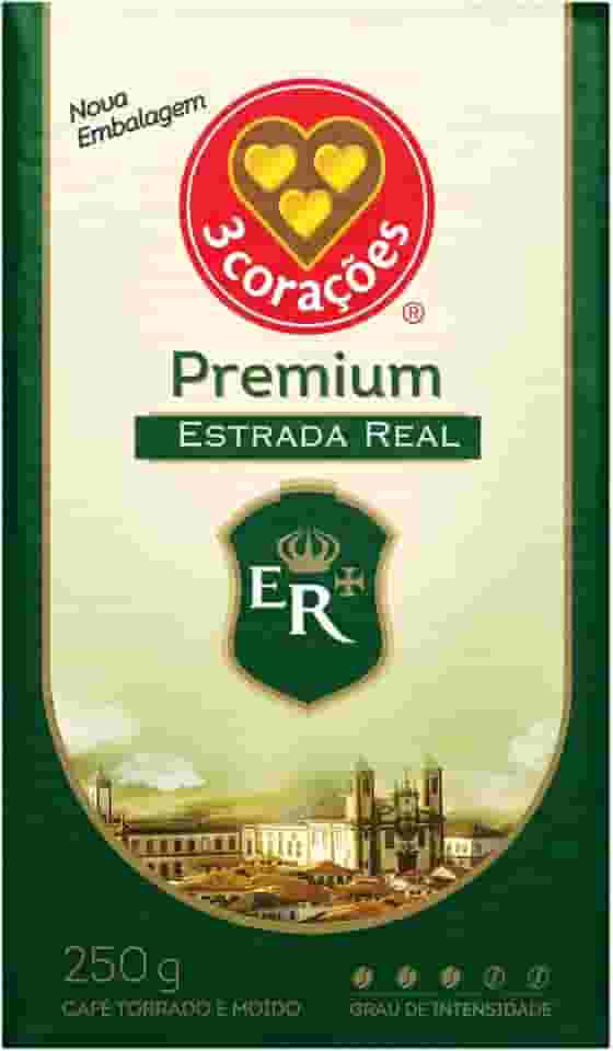 3 Corações Café Torrado E Moído Estrada Real Premium À Vácuo 250G