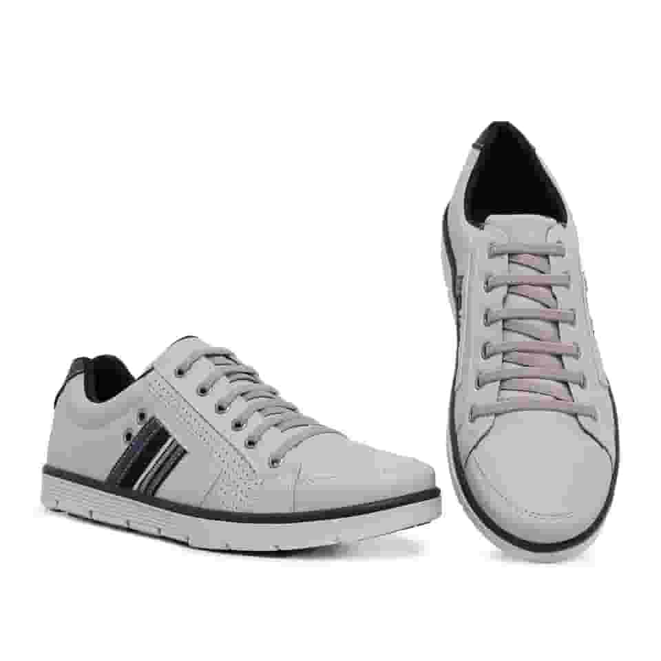 Masculino Sapatênis Casual Com Zíper e Cadarço Confortável