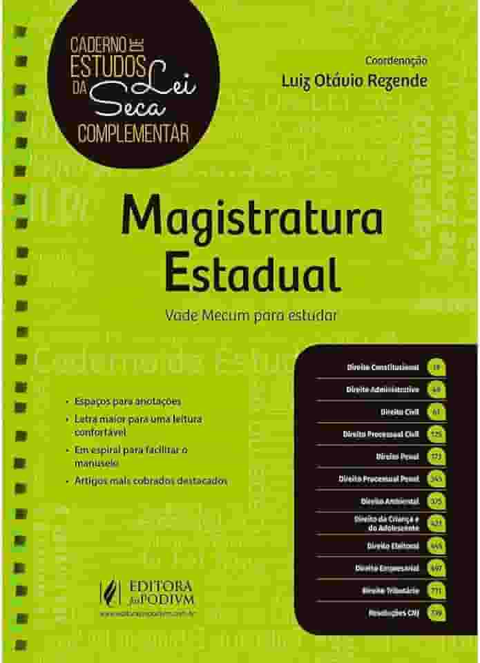 Magistratura Estadual: Vade Mecum Para Estudar