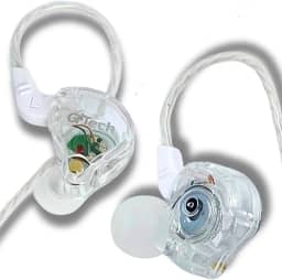 Fone In Ear Monitor de Áudio Retorno de Palco com Isolamento Acústico Alta Definição - GFTech (Transparente)