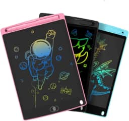 Tablet Digital para Desenho Infantil, Lousa Mágica LCD 8,5 Polegadas, Tela sem Radiação, com Caneta Stylus (Rosa)