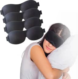 Kit 4 Mascara para dormir tapa olhos 3D espuma ultraleve elástica ajustável |DEPARTAMENT STORE