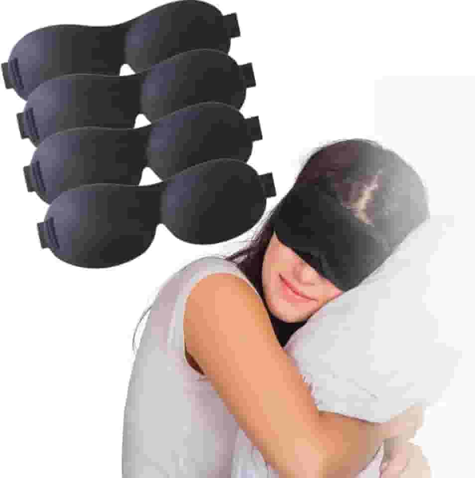 Kit 4 Mascara para dormir tapa olhos 3D espuma ultraleve elástica ajustável |DEPARTAMENT STORE