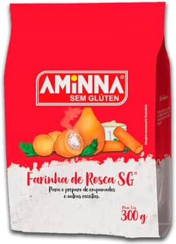 Kit 3 Farinha de Rosca Sem Glúten Sem Lactose SG Aminna 300g