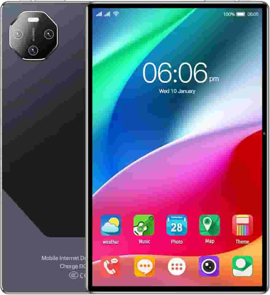 Tablet com tela de 11,6 polegadas, 16 GB de RAM + 512 GB de ROM, bateria de 12.000 mAh, edição WiFi, Android 13 (Preto)