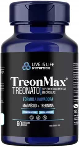 Magnesio Treonato 500 Mg 60 Capsulas Puro Original Sem Glutem sem Lactose Formula Natural Magneio+ Ltreonina