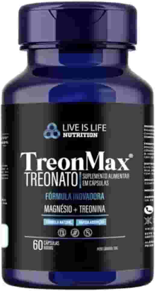 Magnesio Treonato 500 Mg 60 Capsulas Puro Original Sem Glutem sem Lactose Formula Natural Magneio+ Ltreonina