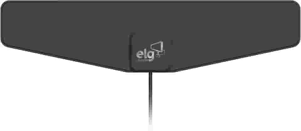 ELG, HDTVSLIM50, Antena Digital Interna para TV Falcon, Compatível com Sinal Analógico e Digital, Cabo de 10m, Ganho de 7dB, Alcance 60km, Cinza