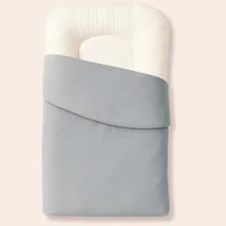 Ninho Casulinho + Capa Extra Algodão Brubrelel Baby (1 Ninho Casulinho + 1 Capa Extra Cinza)