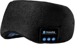 Máscara de Dormir Bluetooth com Fones de Ouvido Integrados - Tapa Olho para Sono Tranquilo e Relaxante sem Fios (Preto)