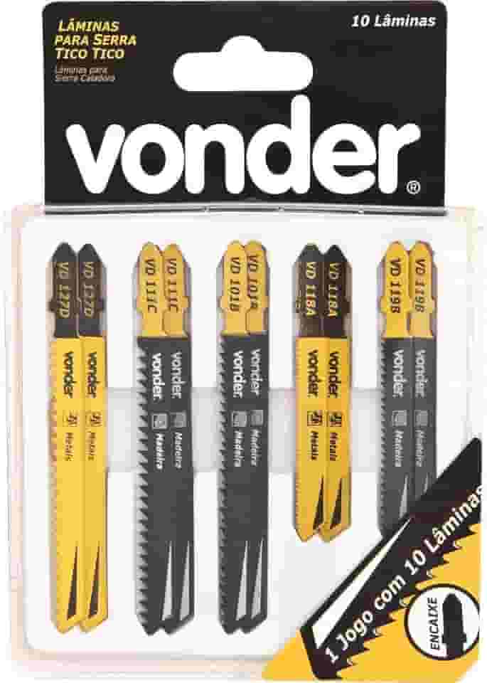 Jogo De Lâminas De Serra Tico-tico, Com 10 Peças Vonder