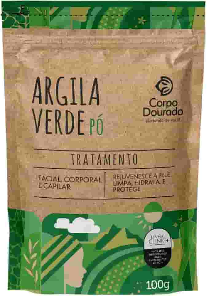 Corpo Dourado Argila Verde em Pó | Purificação e controle de oleosidade | 100g