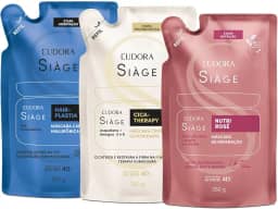 Combo Siàge Cronograma Capilar Máscaras Refil: Hair-Plastia 250g + Nutri Rosé 250g + Cica-Therapy 250g