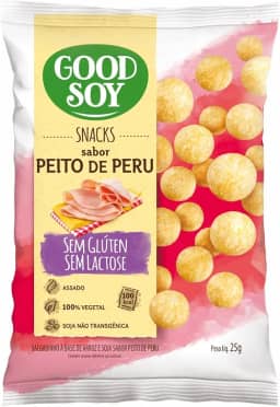 Snack GoodSoy Salgadinho de Peito de Peru Sem Glúten Sem Leite Sem Lactose 25g