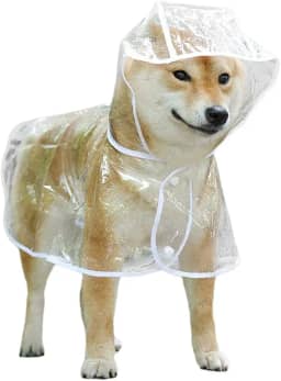 Capa de Chuva Transparente Impermeável para Cães, Capa de Chuva de Corpo Inteiro para Filhotes de Cachorro, Resistente ao Desgaste e Mordidas, Tamanho Grande