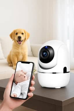 Câmera Babá Eletrônica Wi-Fi com Microfone, Visão Noturna e Detecção de Movimento – Monitoramento Inteligente de Bebês e Pets. (Bivolt)
