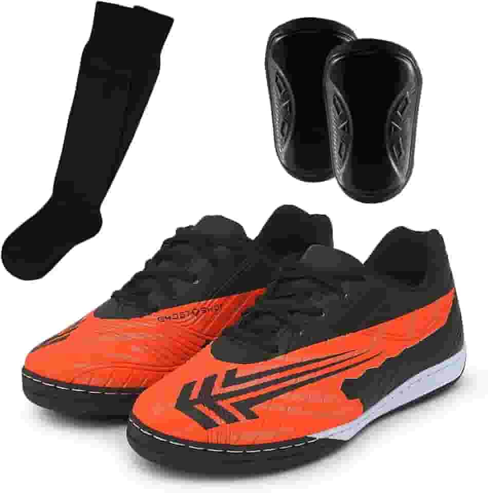 Kit Tênis Infantil Futsal Chuteira Meião Caneleira 26 Ao 33