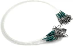 YOTO Líder de fluorocarbono, 6/12 peças líderes de água salgada para lúcios, 100% fluorocarbono líder de pesca com giro e encaixe para água doce