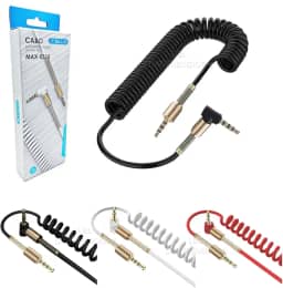 Cabo Auxiliar P2xp2 Espiral 1,2 Mt Som Automotivo Celular