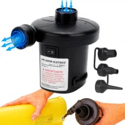 Bomba De Ar Elétrica Encher Colchão Boia Piscina Bomba Pneumática Inflador Com 3 Bicos Bivolt