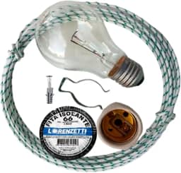 Kit Lampada, Fio, Isolante,soquete, Suporte P/Churrasqueira 110v