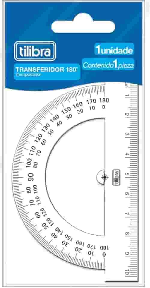 Tilibra - Transferidor Escolar 180 Graus Académie - 1 un